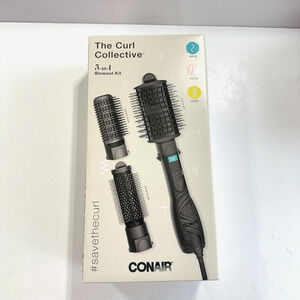 CONAIR The Curl Collective 3-in-1 Blowout Kit 3 Brushes For Curly Hair NIB
